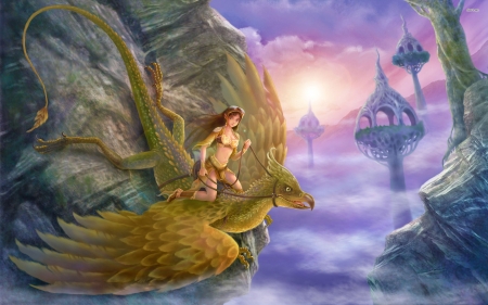 Fantasy Lizard - fairy, lizard, land, fantasy