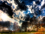 wonderful suburban sky landscape hdr