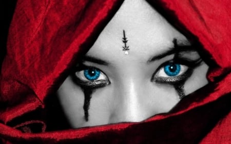 mystic - face, mystic, veil, girl