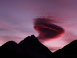 A Heart Shaped Lenticular Cloud at sunset