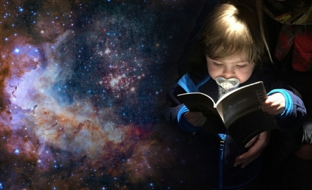 Mom's poetry - Galaxy, The teat, Blue, Book