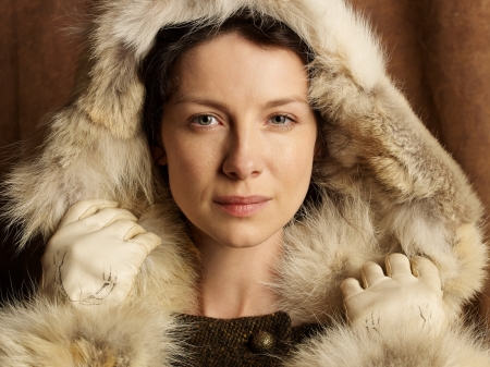 Outlander (TV Series 2014– ) - tv series, actress, fur, fantasy, outlander, white, history, Caitriona Balfe, woman