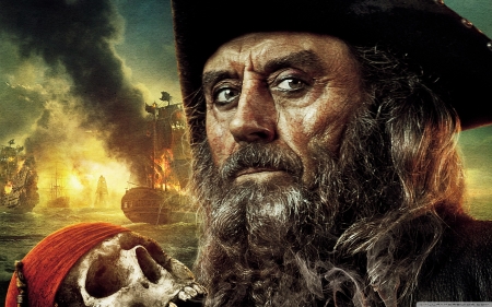 Pirates Of The Caribbean - On Stranger Tides - pirates, pirates of the caribbean, movie, on stranger tides, blackbeard, film, 2011, edward teach, character