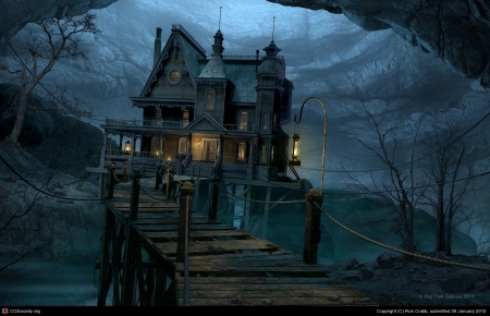 Dark  and Creepy - house, spooky, old, dark, creepy