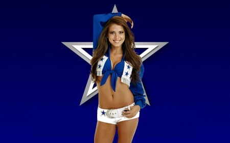 Dallas Cowgirl - women, fun, female, models, brunettes, western, girls, cowgirls, style, football, cutoffs, dallas cowboys