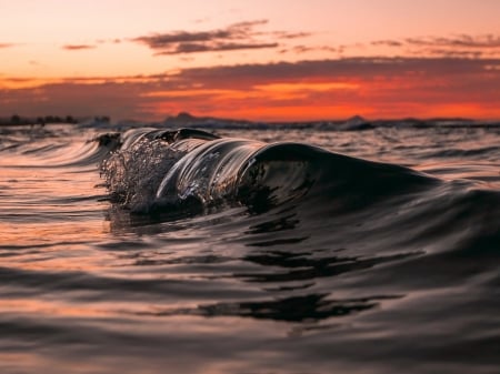 Ocean Waves - sky, clouds, ocean, nature, waves