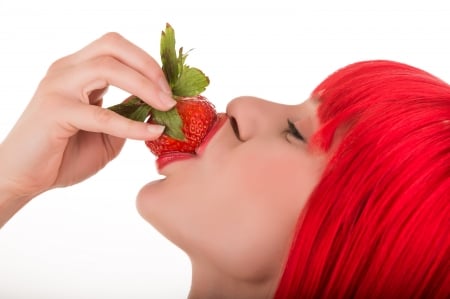 Strawberry Love - style, red, strawberry, model, woman