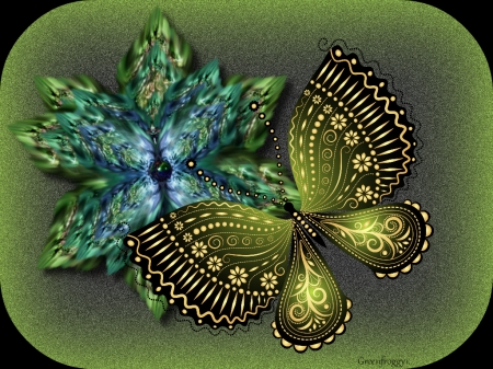 ABSTRACT BUTTERFLY - creation, art, butterfly, abstract