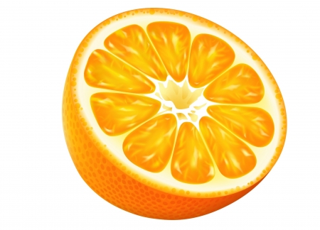 Orange - white, vector, card, orange, fruit