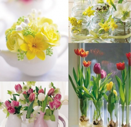 lovely spring flowers collage - nature, collage, flowers, lovely, spring