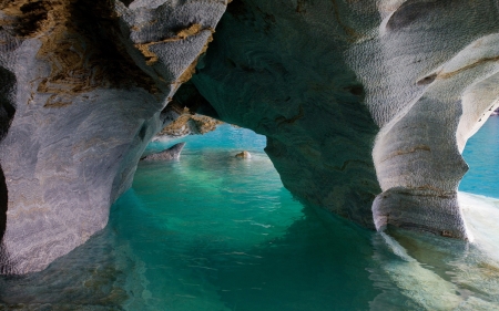 Chile Cavern - nature, cavern, chile, water, cave