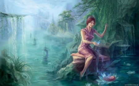 Mystery Baby - fantasy, water, baby, arts