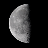 half moon in space