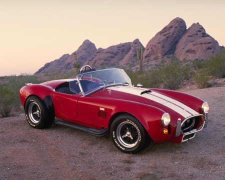 red cobra - cobra, ford, mountain, car