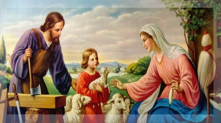 Sacred family - christ, jesus, mary, god, joseph