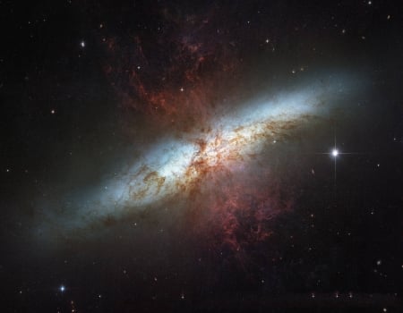 M82 Galaxy with a Supergalactic Wind - fun, stars, galaxy, cool, space