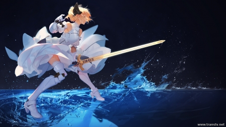 Saber - sword, saber, girl, fate