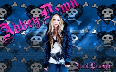 avril lavigne - skull, avril, lavigne, heart