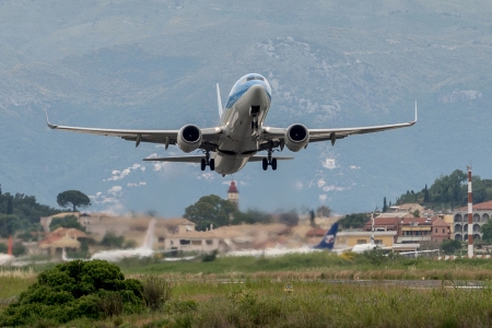 To the sky - plane, boeing, land, sky