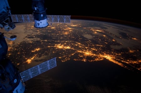 USA's Northeast Megalopolis from Space - space, architecture, usa, modern, cool, fun