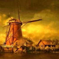 Windmill at Sunset