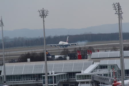 Touch down - aircraft, Touch down, a388, airbus