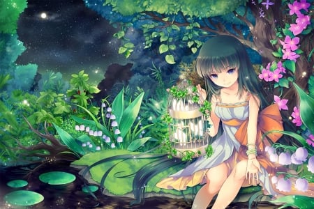 Lilly of th Valley Fairy - anime, lilly, fairy, flower, valley