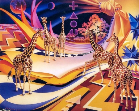 Modern - animal, puzzle, arts, modern