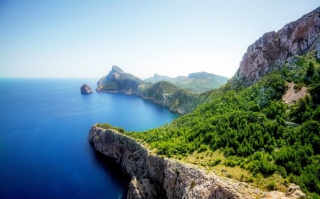 Beautiful Island - nature, oceans, trees, beautiful, island, rocks