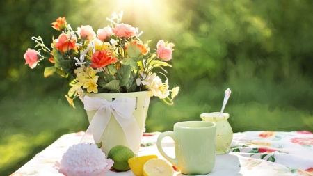 Roses - nature, cups, roses, photography, beautiful, summer, flowers