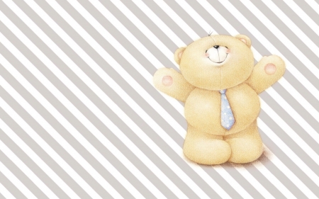 Happy Father's Day! - father, grey, stripes, day, card, tie, cute, teddy bear