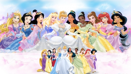 Disney princesses - disney, princess, girl, elemental aura