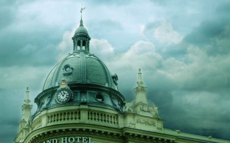 grand hotel - hotel, grand, roof, dome