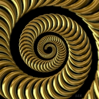 Twisted Gold swirl Abstract,