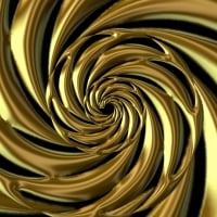 Golden twist Abstract art