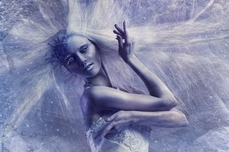 Ice Queen - ice, queen, fantasy, blue