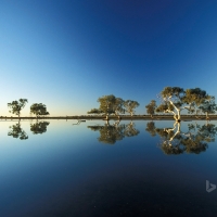 A billabong in Wooleen Station Western Australia