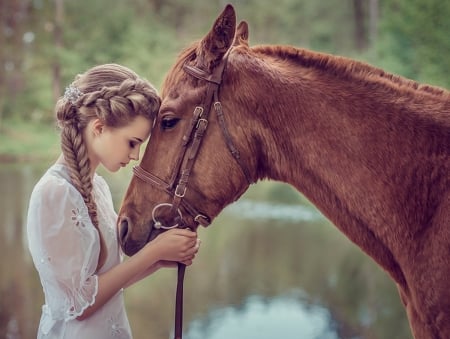 * - frienfs, beauty, horse, sad