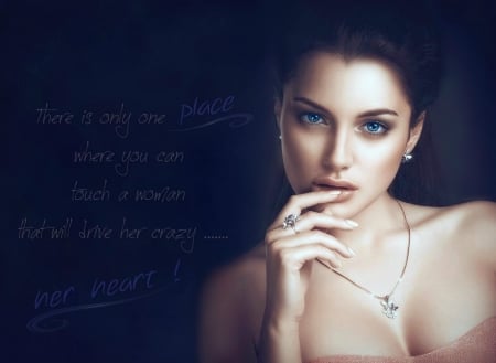 Her heart - touch, beauty, words, woman