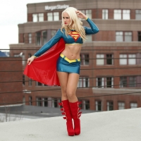 Carrie LaChance in her Supergirl Outfit