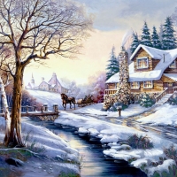 Cottage in Snow