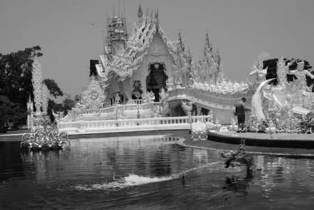 White TEmple - white, amazing, thailand, chiangrai, temple