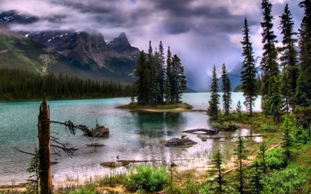 Maligne Lake/ Spirit Island - canada, lake, nature, island