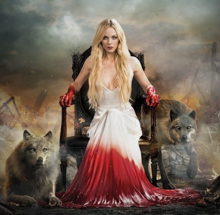 BITTEN - WOLVES, SYFY, DRESS, BLOOD, FEMALE