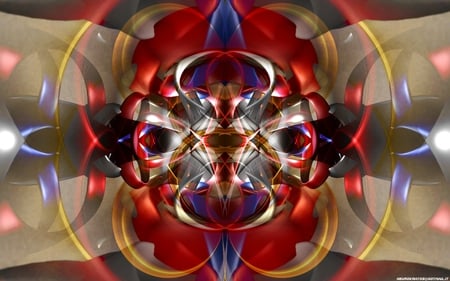 Kal - abstract, kaleidoscope, photoshop, bryce, widescreen