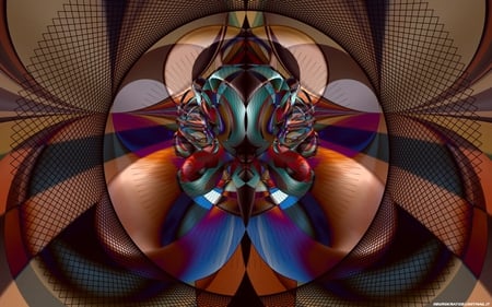 Gemini - abstract, kaleidoscope, bryce, widescreen, symmetry