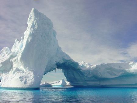 Ice Arch - ice arch, winter, ocean