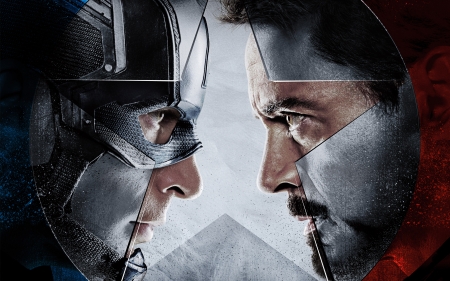 Captain America vs ironman - 2016, man, america, captain, iron, marvel