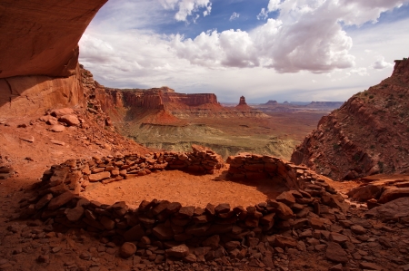 Canyonlands, Utah - clouds, landscape, mountains, sky, formations