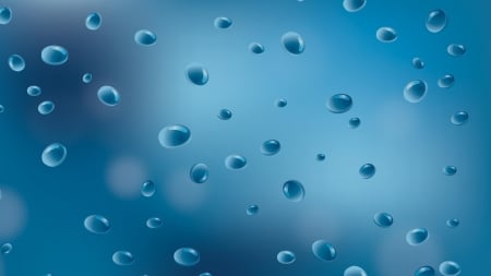 Water drops - glass, rain, water drops, texture, blue